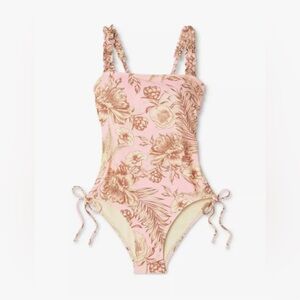 Agua Bendita Floral Pink One-Piece Swimsuit